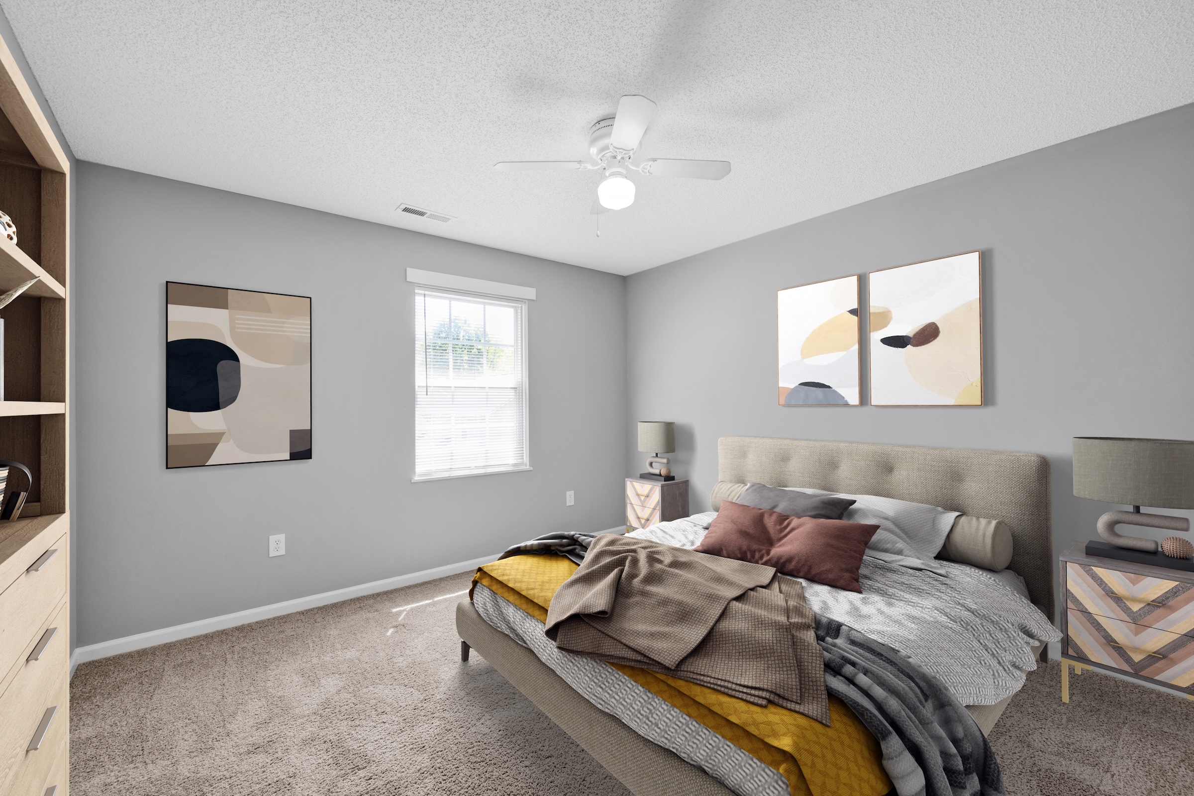 Bedroom of an Aaron Place house