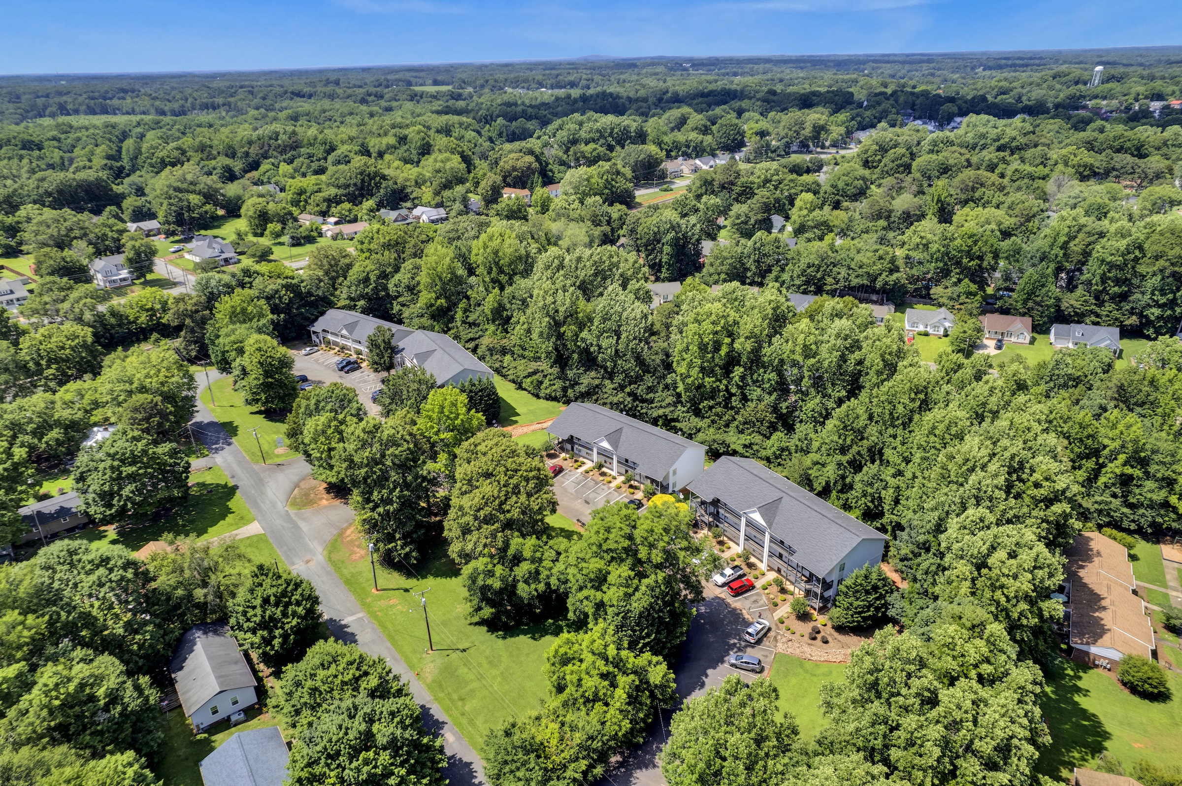 Aerial view of Chinaberry Commons