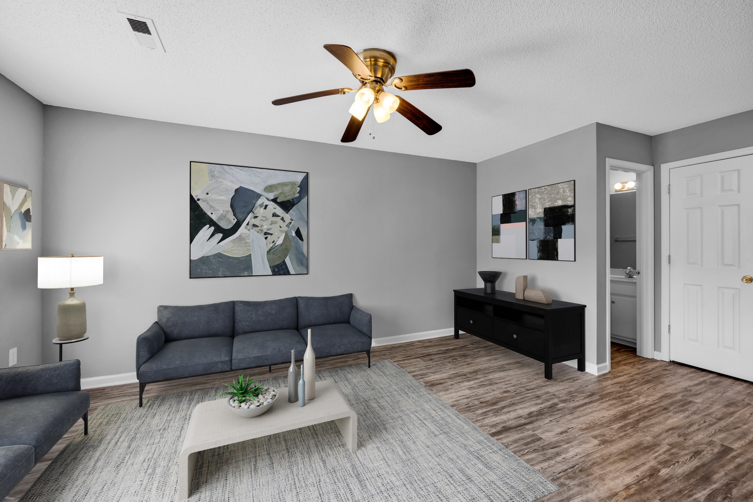 Interior of a living room in Aaron Place
